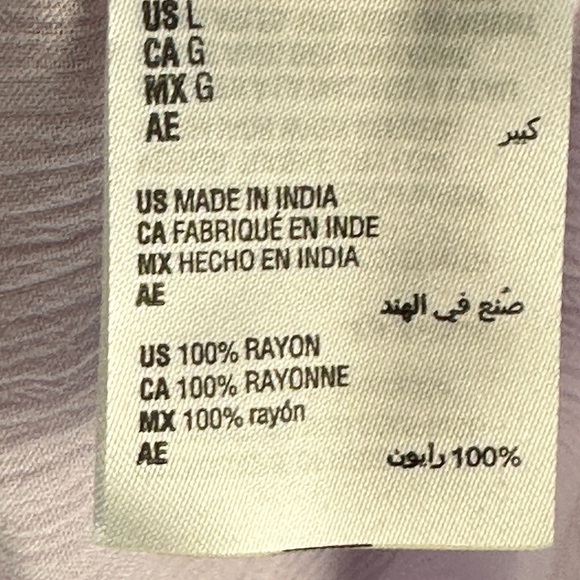 Style & Co Short Sleeve Button Down Blouse - Purple - size Large - Picture 6 of 8